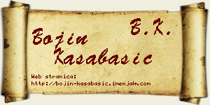 Bojin Kasabašić vizit kartica